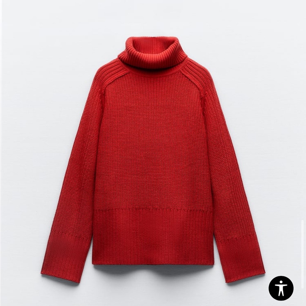 ZARA HIGH COLLAR KNIT SWEATER 3519/130